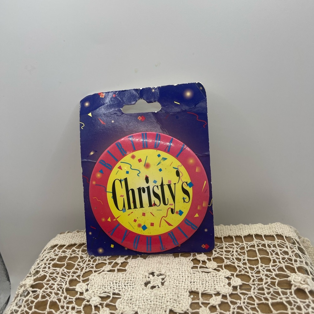 Christy‎ Festive Brooch - Yellow and Blue Birthday